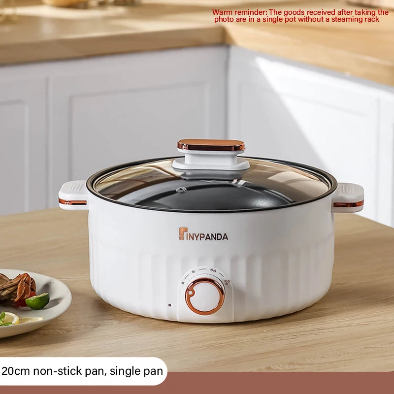 🍲 Portable Electric Multifunctional Cooker – Double Layer Hot Pot ⚡