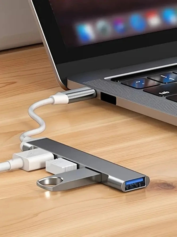 🔌 USB 3.0 Hub – 4 Ports High-Speed Data Splitter