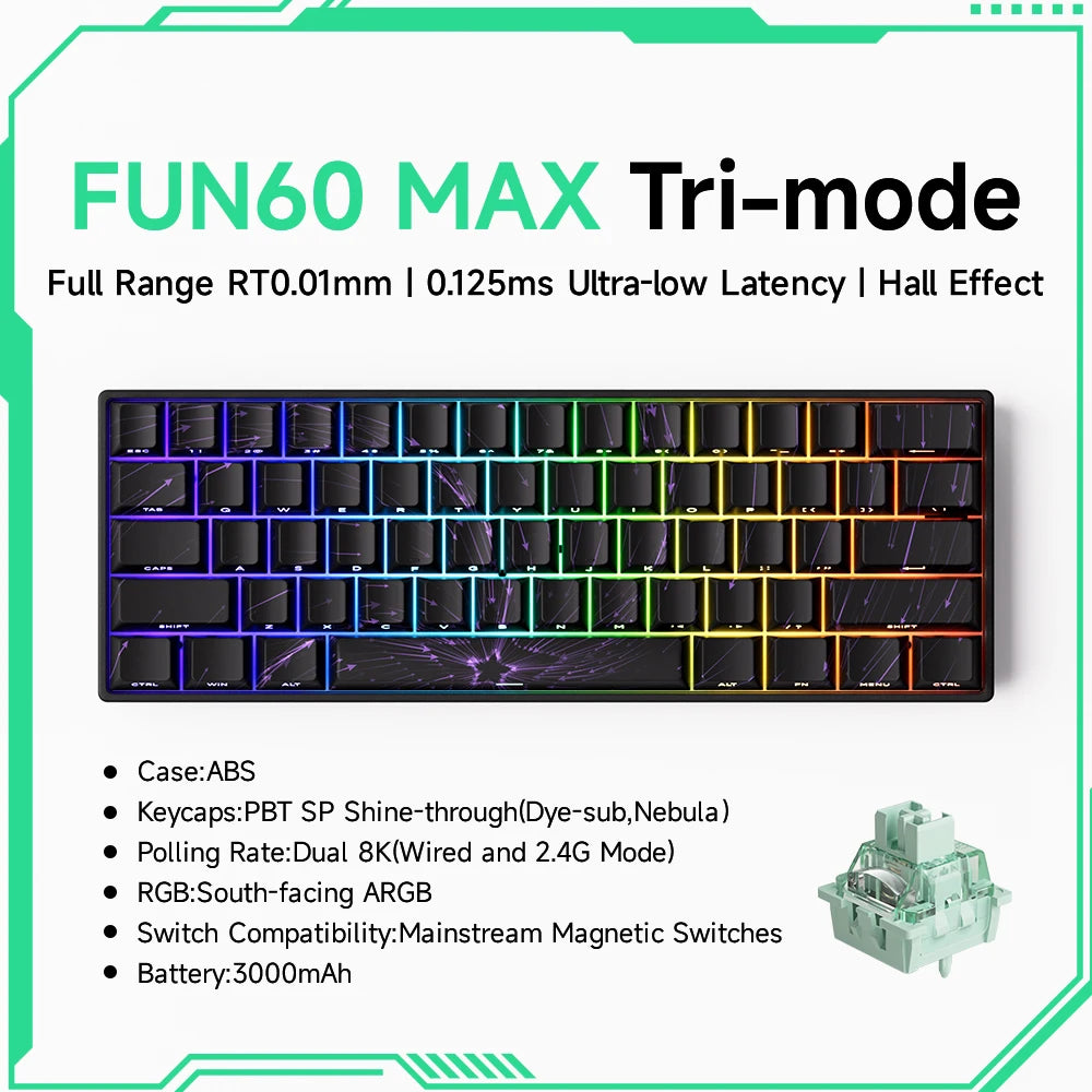 ⌨️ AKKO MonsGeek FUN60 Series Mechanical Keyboard – 61 Keys