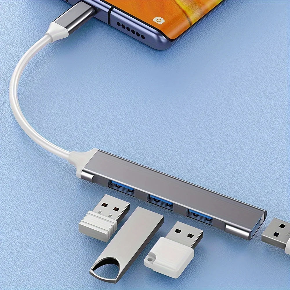 🔌 USB 3.0 Hub – 4 Ports High-Speed Data Splitter
