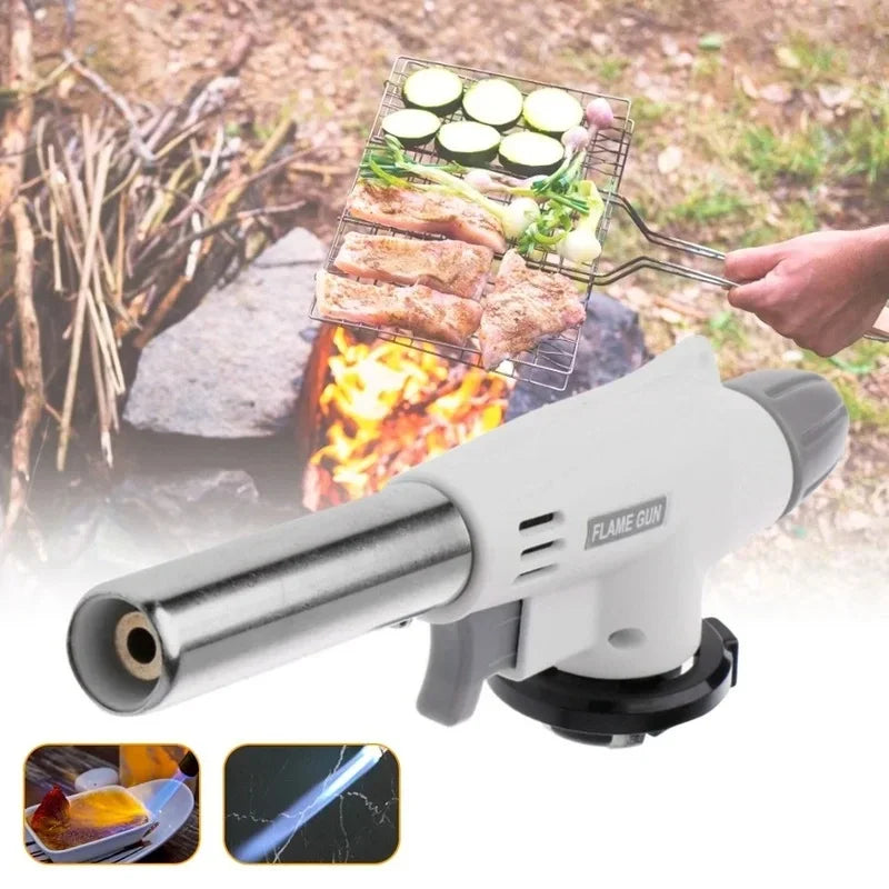 🔥 Camping & BBQ Butane Gas Torch – Adjustable Flame Welding Fire Maker