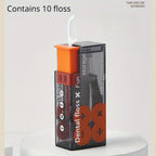 🦷 Dental Automatic Floss Storage Box Pop-Up Dispenser with 10 Pcs Dental Floss