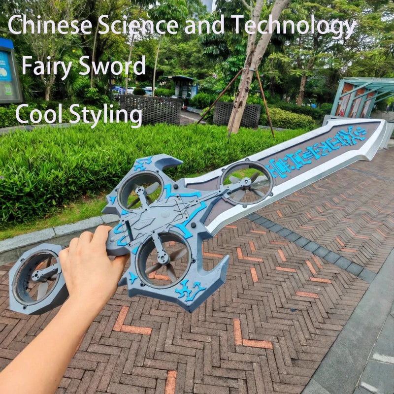 🛩️ 2025 RC Flying Sword Drone with Brushless Motor & RGB Lights