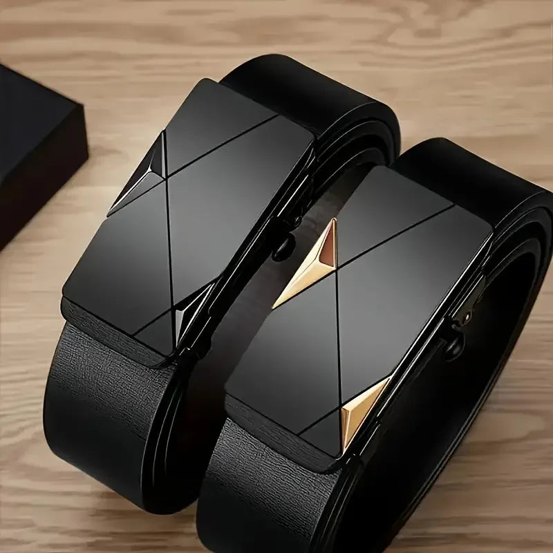 🧍‍♂️👔 Stylish Men's PU Leather Belt – Automatic Buckle