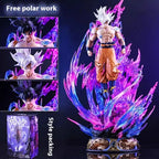 🌀 25cm Anime Dragon Ball Son Goku Action Figure – Ultra Instinct Super Saiyan Light-Up Statue