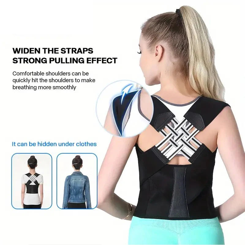 💪🩻 Back Brace Posture Corrector – Adjustable Full Back Support