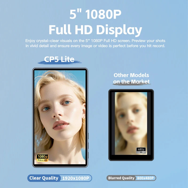📺 SHIMBOL CP5 Lite 5-Inch FHD Monitor – Portable Screen for Vlogging & Streaming