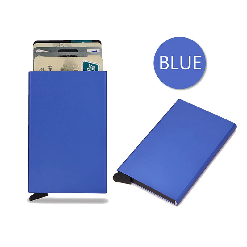 💳 RFID Smart Wallet – Slim & Minimalist Metal Card Holder for Men & Women