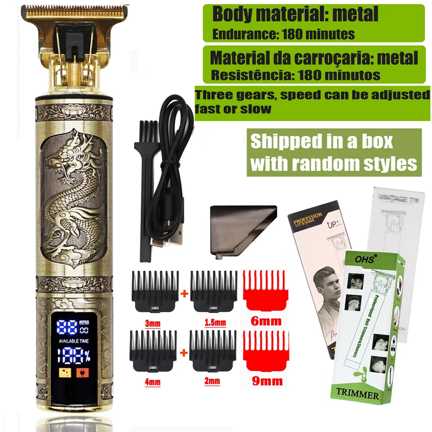 💈 T9 Hair Clipper – Electric Beard & Hair Trimmer for Men