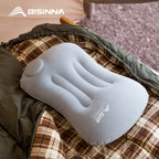🛏️ BISINNA Inflatable Travel Pillow – Built-in Pump, Compact & Portable