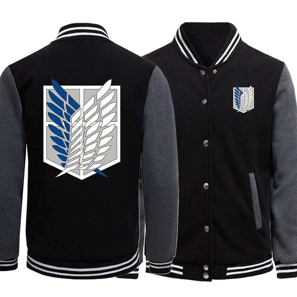 🛡 Cosplay Shield Baseball Uniform – Anime-Inspired Sports Jacket for Men