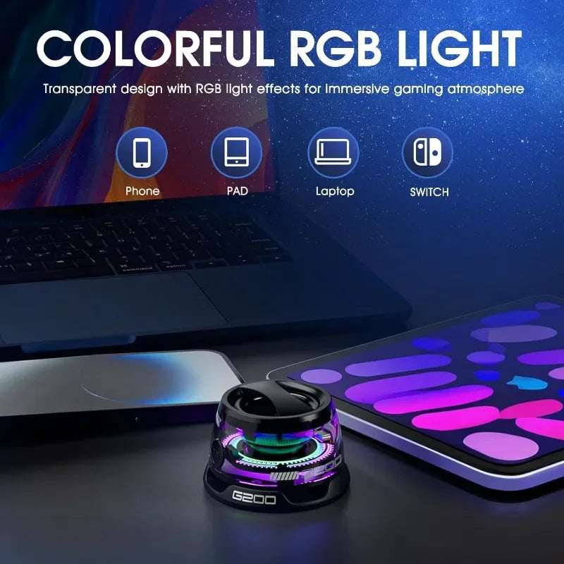🔊 VIKEFON Mini Bluetooth Speaker 5.3 – Portable Wireless Speaker with RGB Lights & Magnetic Mount