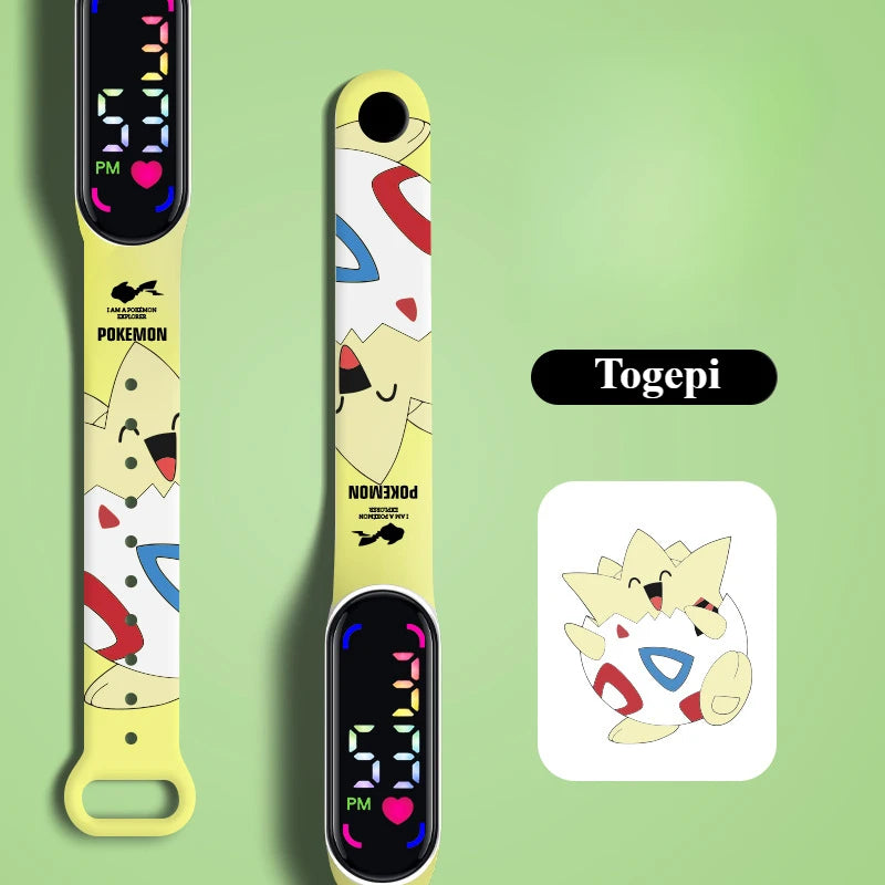 ⏰ Pokemon Strap LED Electronic Watch – Cute Pikachu & Gengar Design