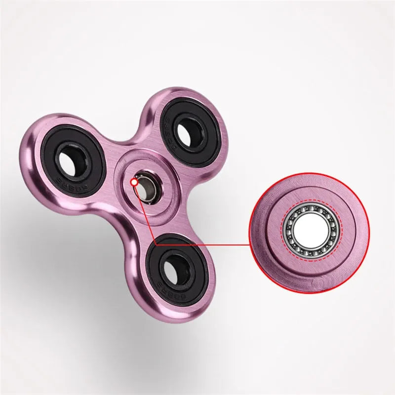 🌀 Aluminum Alloy Fidget Spinner – Stress Relief Toy for Adults & Kids