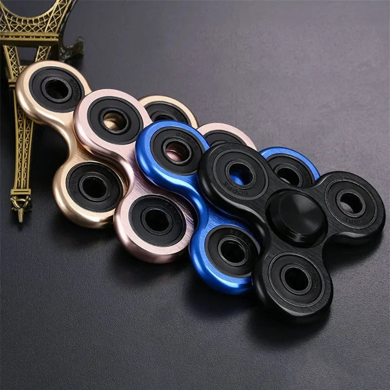 🌀 Aluminum Alloy Fidget Spinner – Stress Relief Toy for Adults & Kids