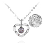 💖 Projection Necklace – 100 Languages "I Love You" Pendant
