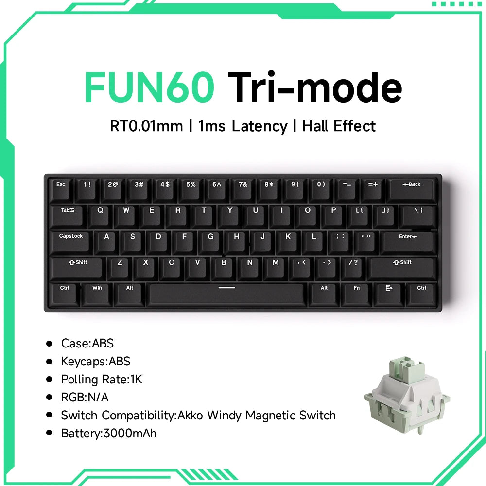 ⌨️ AKKO MonsGeek FUN60 Series Mechanical Keyboard – 61 Keys