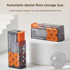 🦷 Dental Automatic Floss Storage Box Pop-Up Dispenser with 10 Pcs Dental Floss