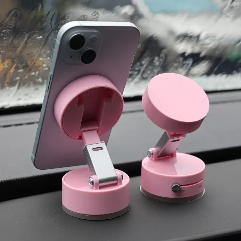 📱 Vacuum Adsorption Magnetic Phone Mount – Double-Sided Hands-Free Holder