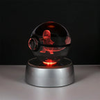 🪐 Pokémon 3D Crystal Ball LED Night Light – Pikachu, Gengar, Eevee & Mewtwo