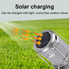 ☀️🌬️ 4-in-1 Solar Rechargeable Fan & Camping Night Light with Power Bank