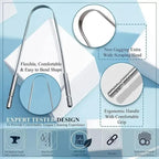 👅 Stainless Steel Tongue Scraper – U-Shaped for Fresh Breath