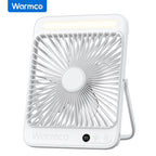 🌬️ Warmco D4 Portable Rechargeable Fan – 20000mAh Battery, 4 Speeds, Ultra-Quiet, LED Light