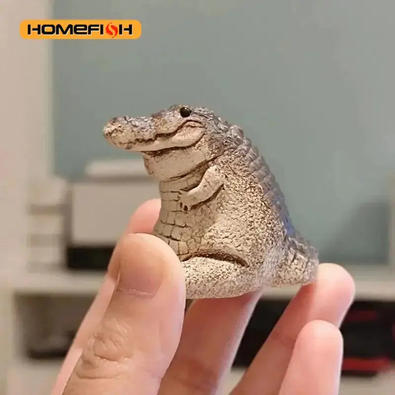 🐊 Handmade Small Crocodile Tea Pet – Boutique Tea Ceremony Ornament