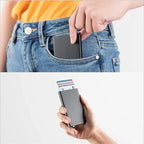 💳 RFID Smart Wallet – Slim & Minimalist Metal Card Holder for Men & Women