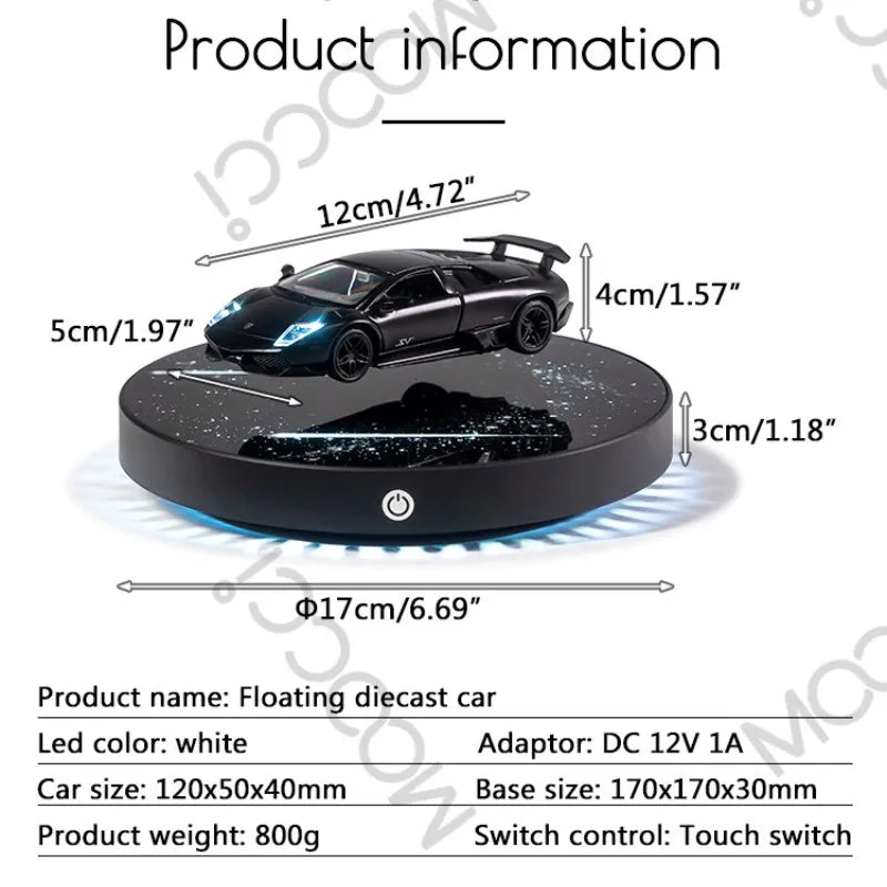🚗 Magnetic Levitating Floating Car | 360° Rotating Decoration Display 🌀