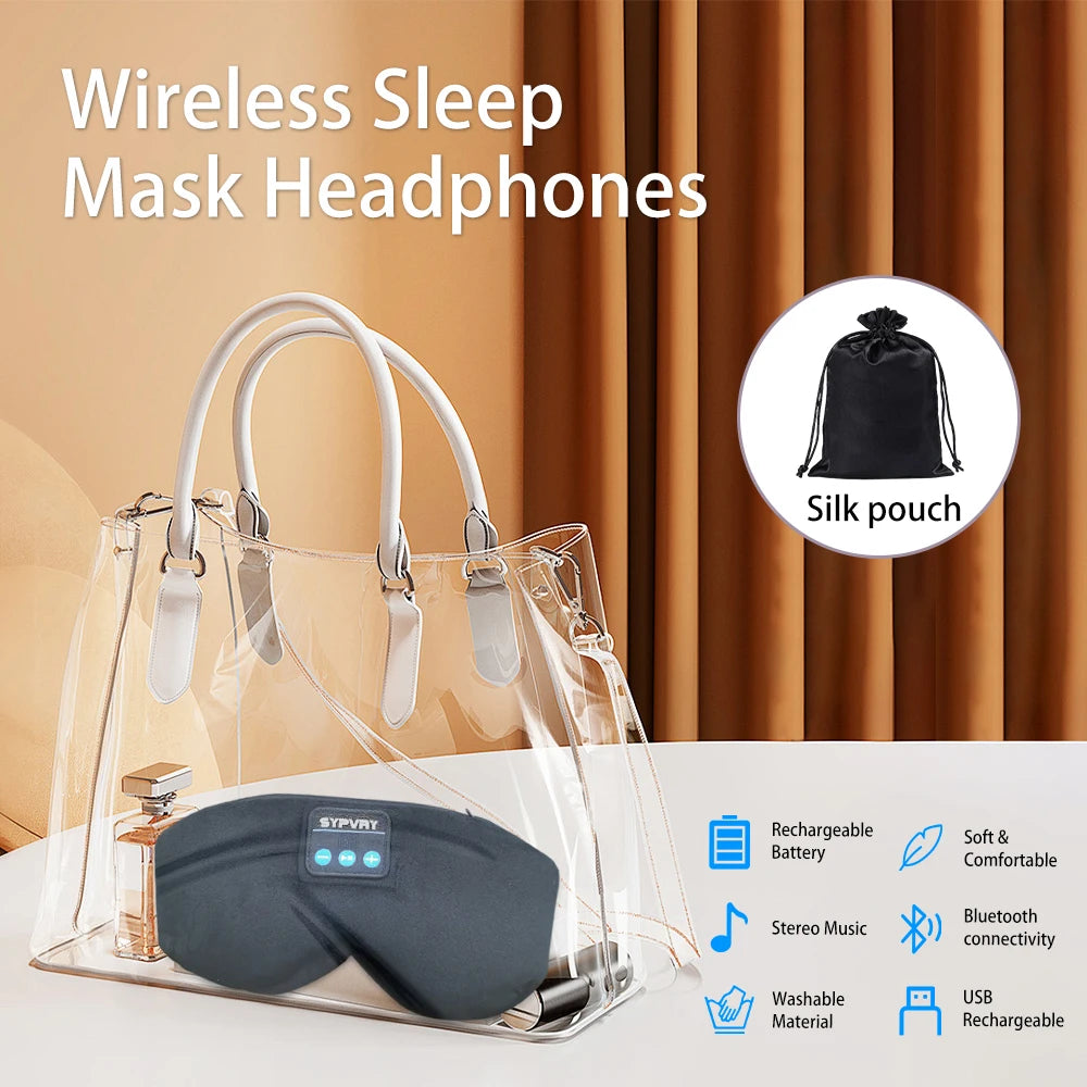 🌙 Sleep Mask with Bluetooth 5.3 Headphones – Sleep Better, Listen Better 🎧
