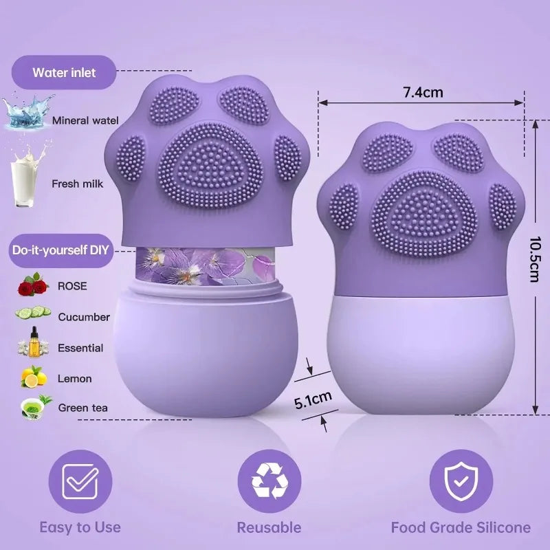 ❄️ Silicone Ice Cube Trays & Facial Massager – Beauty Lifting & Contouring