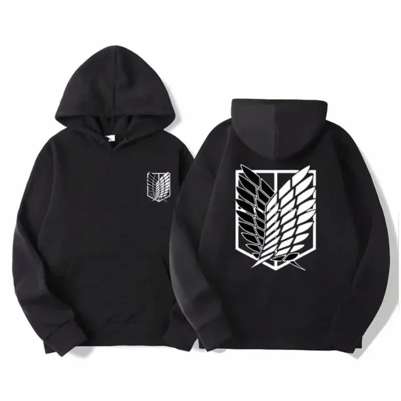 ⚔ Attack on Titan Hoodie – Unisex Anime Streetwear Pullover
