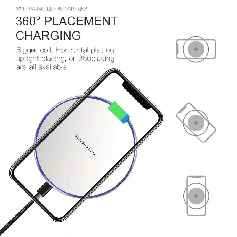 ⚡ VIKEFON 30W Fast Wireless Charging Pad Stand