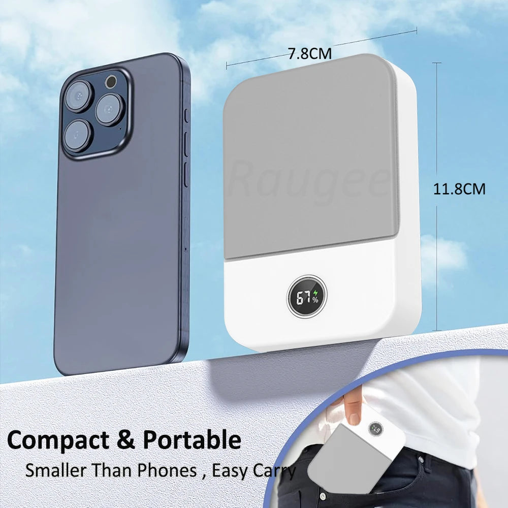 🌀 ❄️ 4-in-1 Portable Rechargeable Fan | Handheld, Neck, Waist & Desk
