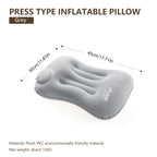 🛏️ BISINNA Inflatable Travel Pillow – Built-in Pump, Compact & Portable
