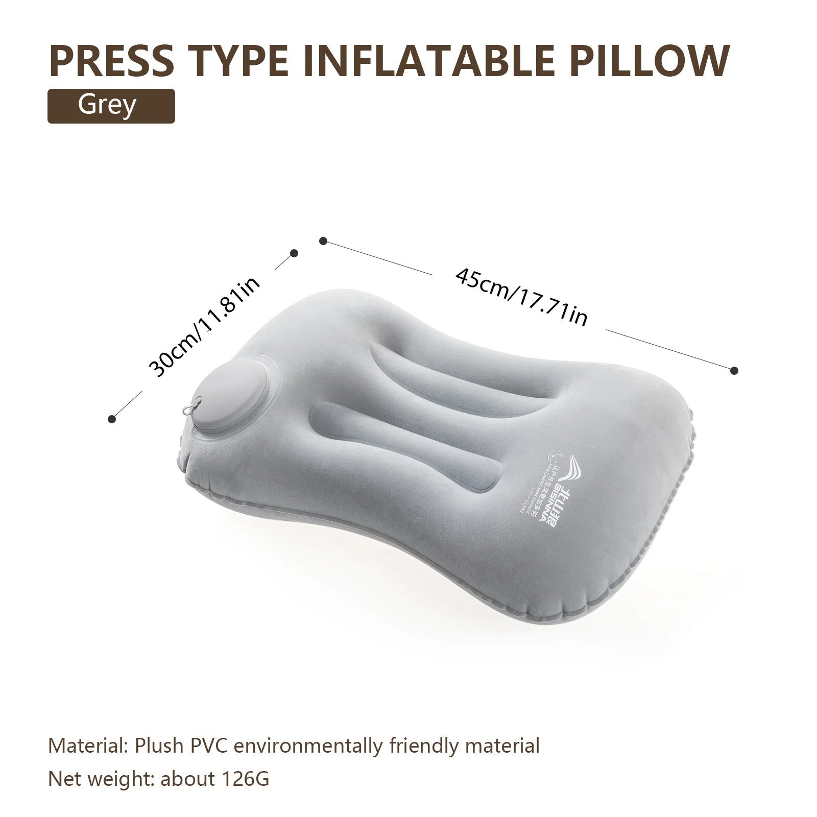 🛏️ BISINNA Inflatable Travel Pillow – Built-in Pump, Compact & Portable