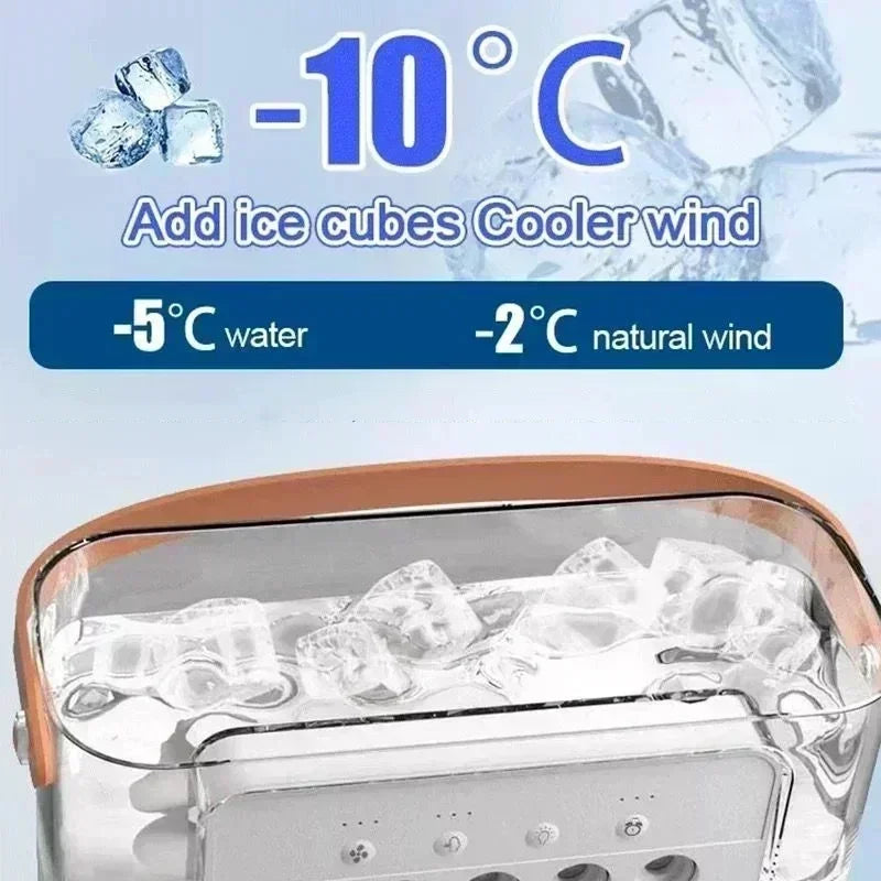 💨3-in-1 Mini Air Cooler, Fan & Humidifier with LED Night Light – Portable, USB Powered, Low-Noise