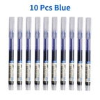 🖊️ 10Pcs/Set High Quality Needle Type Gel Pens – Straight Liquid Ballpoint