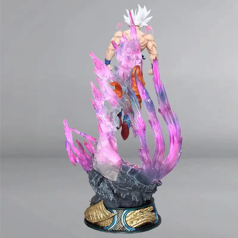 🌀 25cm Anime Dragon Ball Son Goku Action Figure – Ultra Instinct Super Saiyan Light-Up Statue