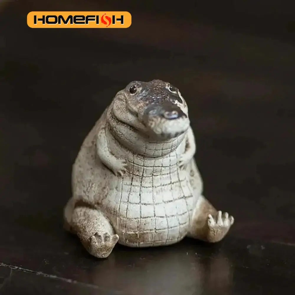 🐊 Handmade Small Crocodile Tea Pet – Boutique Tea Ceremony Ornament
