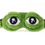 😴 3D Sad Frog Sleep Mask – Natural Sleeping Eyeshade Cover for Women and Men, Soft Portable Blindfold for Travel