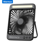 🌬️ Warmco D4 Portable Rechargeable Fan – 20000mAh Battery, 4 Speeds, Ultra-Quiet, LED Light