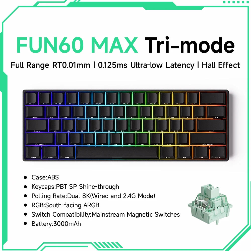 ⌨️ AKKO MonsGeek FUN60 Series Mechanical Keyboard – 61 Keys