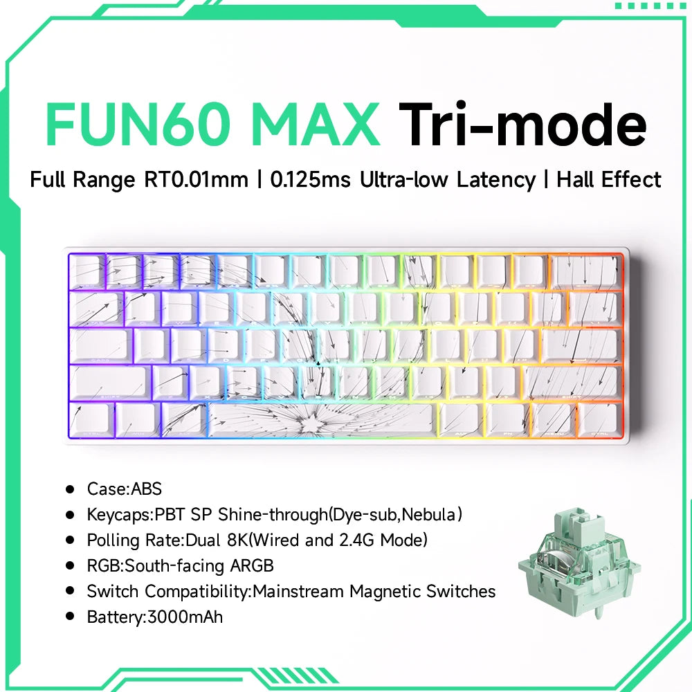 ⌨️ AKKO MonsGeek FUN60 Series Mechanical Keyboard – 61 Keys