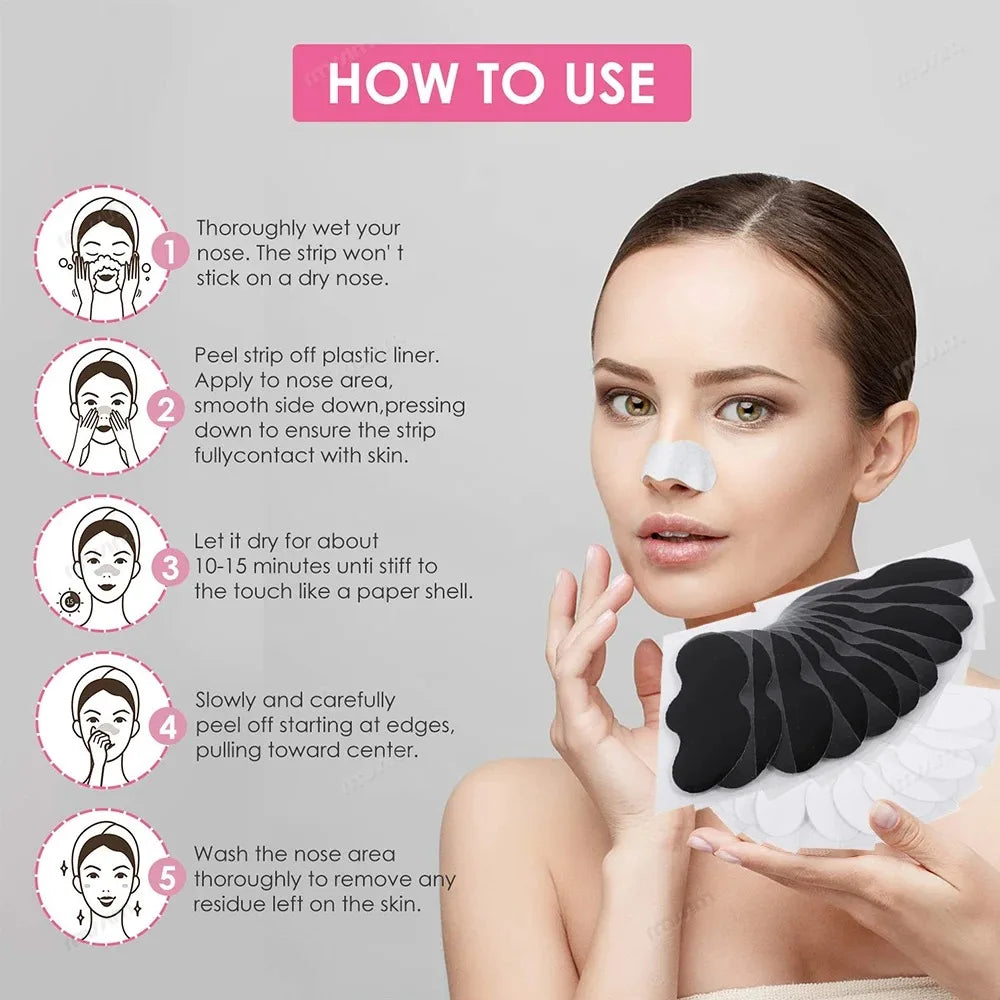 🖤 15pcs Blackhead Nose Strips – Deep Cleansing & Acne Care