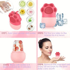❄️ Silicone Ice Cube Trays & Facial Massager – Beauty Lifting & Contouring