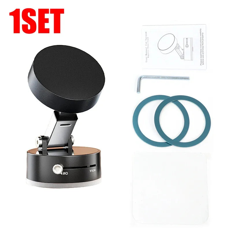 📱 Vacuum Adsorption Magnetic Phone Mount – Double-Sided Hands-Free Holder