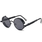 🕶️ Classic Steampunk Sunglasses – Retro Round Metal Frame for Men & Women