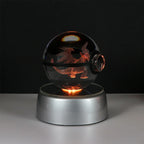 🪐 Pokémon 3D Crystal Ball LED Night Light – Pikachu, Gengar, Eevee & Mewtwo